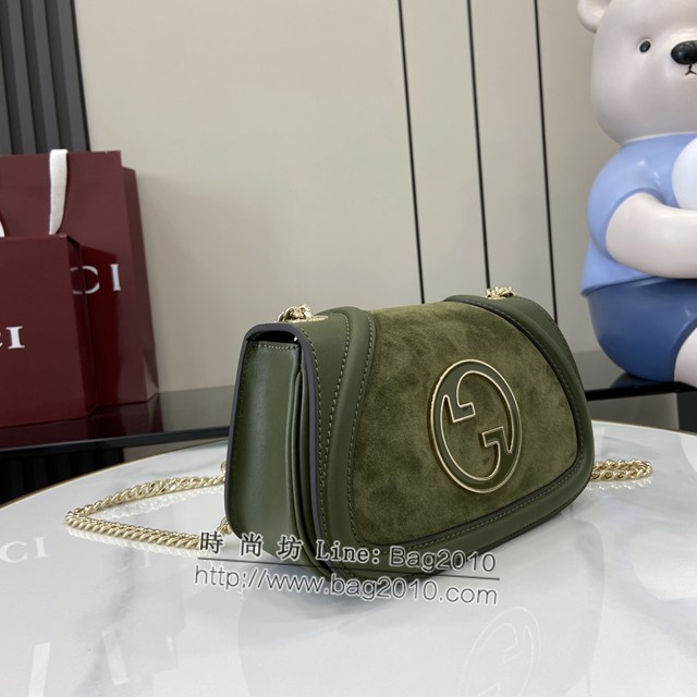 Gucci專櫃古馳最新款Blondie系列迷你肩背包磨砂原廠皮斜挎女包 jh2121型號：815711